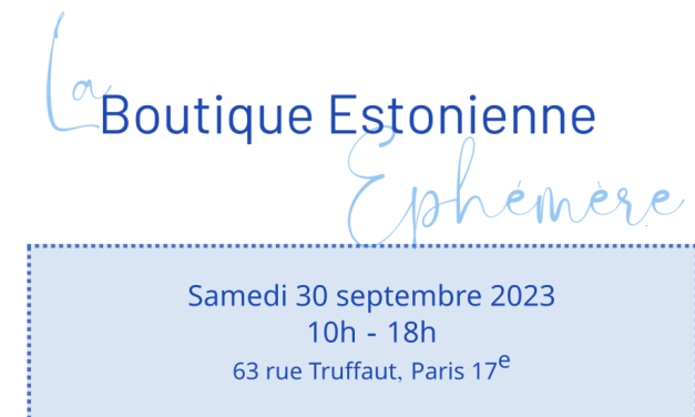 La Boutique éphémère de France-Estonie, à Paris, le 30 septembre 2023
