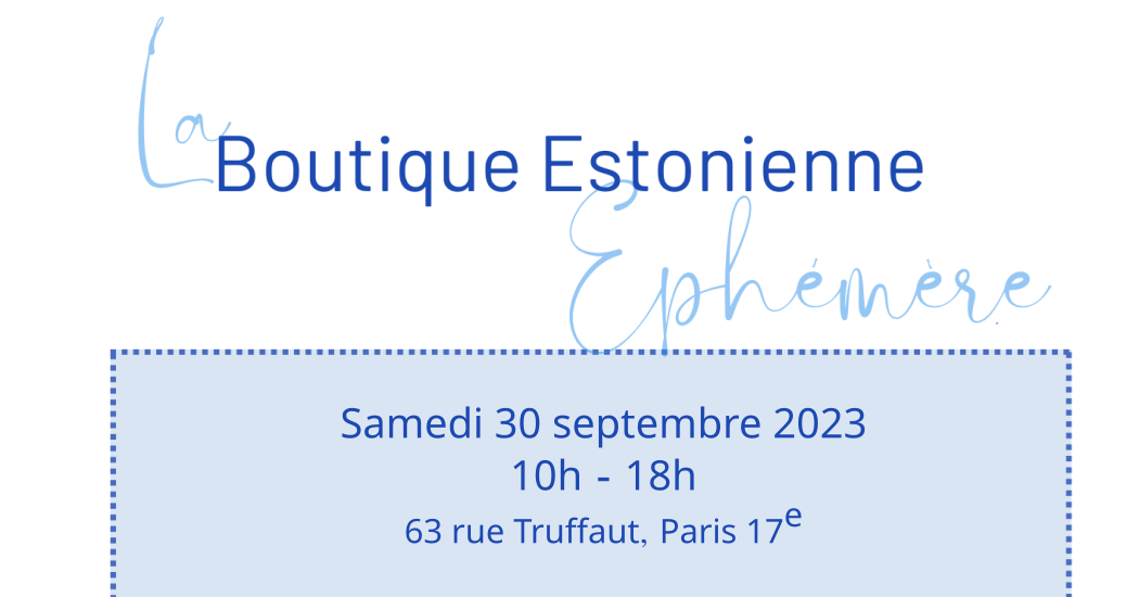 La Boutique éphémère de France-Estonie, à Paris, le 30 septembre 2023