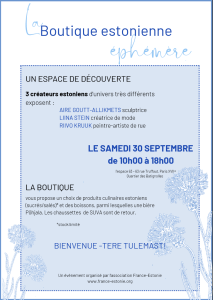 Affiche de la Boutique estonienne éphémère