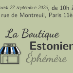 Boutique estonienne éphémère à Paris le 27 septembre